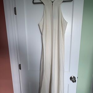 Massimo Dutti Ivory Sleeveless Dress